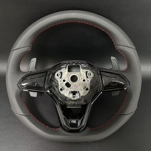 Volant pour utilisation pour Volkswagen <span class=keywords><strong>Golf</strong></span> 8 GTI Polo Modification du volant et volant en fibre de carbone alcantara - Product Image 6
