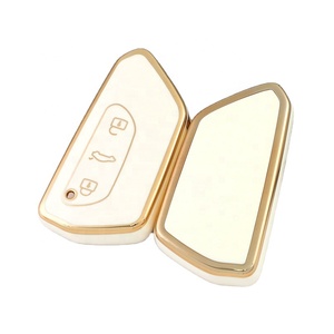 Cubierta de llave de coche Golden Line para VW Golf 8, cubierta de llave de TPU para Skoda Octavia A8 MK4 Mk8 2020 2021 seat leon Mk4 <span class=keywords><strong>Cupra</strong></span> Formentor - Product Image 1