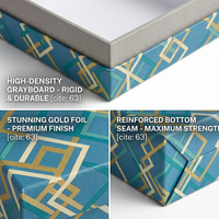 Scatola a Libro con Chiusura Magnetica di Alta Gamma, Stampa in Lamina d'Oro per Regali Aziendali, Basso MOQ - Design Elegante