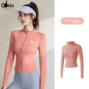 Chaqueta de Yoga A1O de Estilo Europeo Americano con Cierre y Bordes Reforzados, de Secado Rápido y Ajustada, para Mujer, Ideal para Correr - Product Image 5