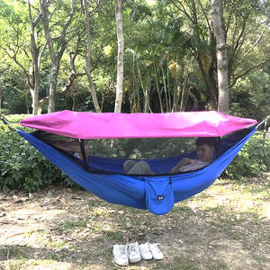 260*140cm 2 Personnes Balancer D'arbre En Plein Air Parachute <span class=keywords><strong>Moustiquaire</strong></span> Lit Ultra-Léger Rose Nylon Pliant Camping Suspendu Tente <span class=keywords><strong>Hamac</strong></span> - Product Image 4