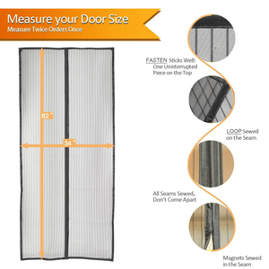 Chống muỗi từ màn hình Cửa Tự niêm phong tay miễn phí lưới phân vùng Bug lưới rèm - Product Image 2