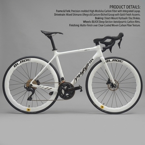 Vélo de Route en Fibre de Carbone Feruike avec Freins à Double Disque, 24 Vitesses, Guidon Monobloc Moulé, Câblage Interne Dissimulé, Fourche de Course Intermédiaire Rigide - Product Image 2