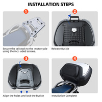 Top Case Moto Robuste pour Honda XL750 Transalp – Coffre de Rangement Arrière Durable pour Moto – Amélioration du Bagage Arrière
