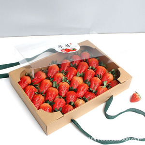 IMEE logotipo personalizado impreso bandeja <span class=keywords><strong>de</strong></span> embalaje decorativa verduras cereza fresa tomate embalaje caja <span class=keywords><strong>de</strong></span> frutas con tapa transparente - Product Image 6