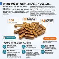 Capsules de soins gynécologiques naturels de qualité médicale avec complexe puissant à 8 herbes pour la détoxification utérine, sans hormones et à dissolution rapide
