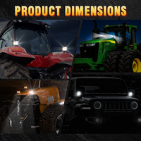 Haz masivo de 180 ° Emark aprobado todoterreno conducción lateral tirador amarillo DRL para camión Tractor ATV UTV SUV 4x4 coche barco granja minería