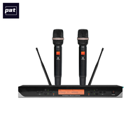 Microphone sans fil PAT Hotsale pour karaoké, haute qualité, professionnel, UHF, portable, avec piles AA, connecteur XLR, garantie 1 an