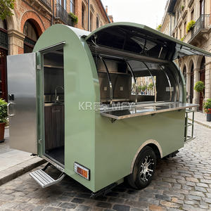 Carrito Móvil Pequeño para Bebidas y Café de 2.5m (8.2 pies), Remolque de Comida Callejera para Restaurantes al Aire Libre - Product Image 6