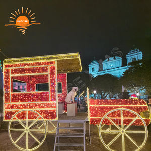 Train de Noël LED Corde Lumière Motif De Noël Voiture Lumière Spectacle Véhicule Décoration Personnalisé Grand Étanche Train Fête Événement Ornement - Product Image 3