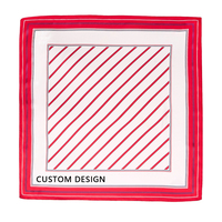Marque de luxe été femmes sergé 100% soie carré cheveux écharpe rayure imprimer crème solaire plage étoles Hijab châle enveloppes Bandana