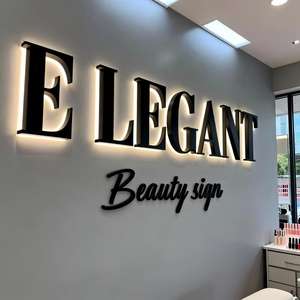 Enseigne lumineuse personnalisée en 3D avec logo, lettres lumineuses LED, enseigne en métal acrylique rétroéclairée pour entreprise, enseigne lumineuse personnalisée en LED - Product Image 1