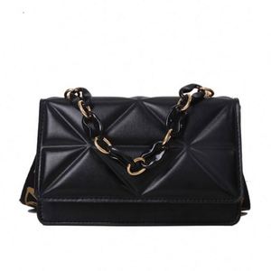 Nuevo Bolso Bandolera Retro de Personalidad con Correa Ancha, Pequeño Cuadrado de Moda con Cadena Gruesa, de PU para Mujer con Patrón de Estrella Abierta - Product Image 6