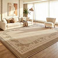 Tapis moderne abstrait à poils ras en polyester, grande taille, résistant aux taches, antidérapant, fabriqué à la machine, antibactérien, pour salon