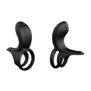 Unisex Vibratie Vertraging Ring Masturbator Zwart Afstandsbediening Slot Sperma Ring Fallus Paar Resonantie Seksproducten - Product Image 2
