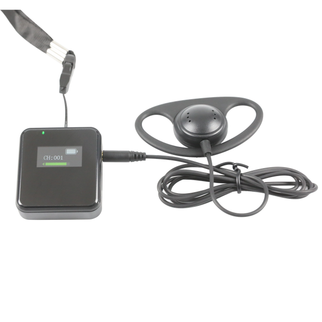 High performance Wireless Tour Guide Explanation System 7300R receiver convenient to carry Tour GuideSystem For Conferences