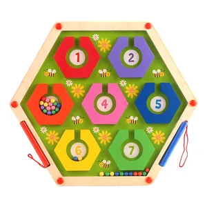 Offre spéciale formation à la Concentration pour enfants et développement de l'intelligence jouets magnétiques de labyrinthe de ferme/nombres