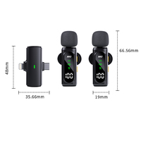 Ensemble de microphones cravate sans fil avec 4 mini-micros à clip, écran OLED, autonomie de 5-6h pour smartphone, diffusion en direct et enseignement
