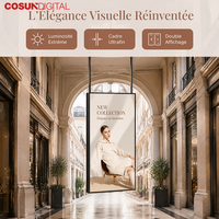 Écran publicitaire LCD ultra-plat sur pied avec SDK pour la signalisation directionnelle et l'utilisation en ascenseur dans les magasins de détail