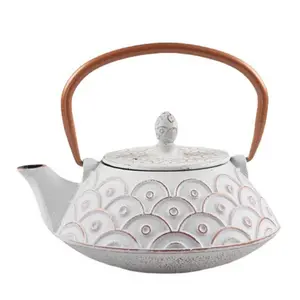 प्राचीन कच्चा लोहा धातु स्टेनलेस स्टील फिल्टर 0.8L के साथ चायदानी चाय के बर्तन केतली
