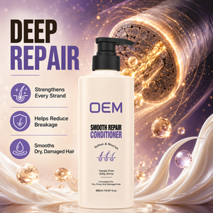 Après-shampoing réparateur lissant OEM ODM, sans nœuds, brillance soyeuse, soin profond pour cheveux secs, crépus et abîmés - Product Image 5