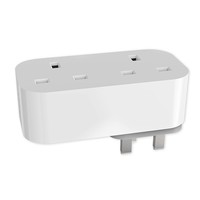 UK Dual Smart Plug mit 2 unabhängigen Steckdosen, unterstützt WLAN, Bluetooth, Alexa, Google Sprachsteuerung, Timer und Stromverbrauchsmessung.