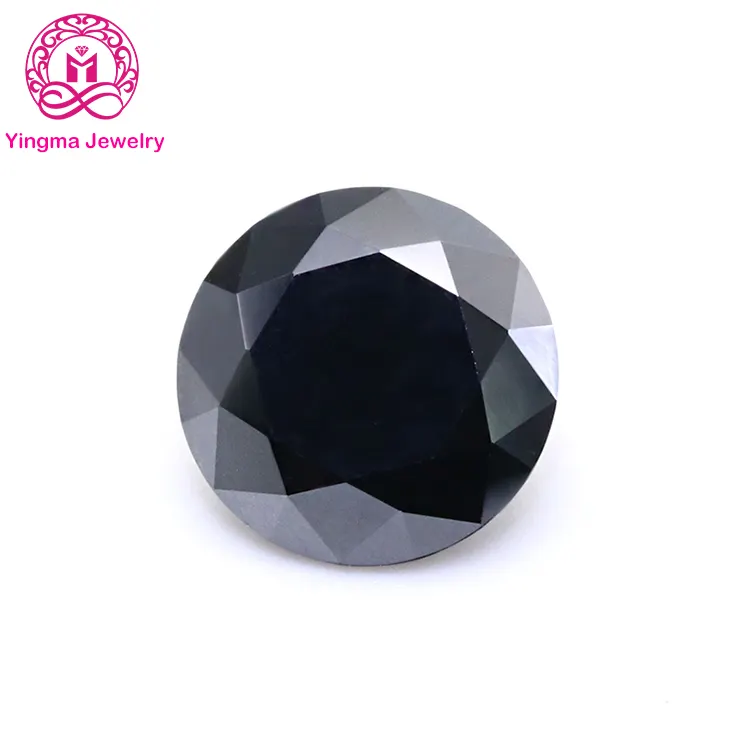 Yingma 1ct 2ct 3 Karat Moissanite Berlian Sintetis Lab Dibuat Batu Moissanite Hitam Moissanite