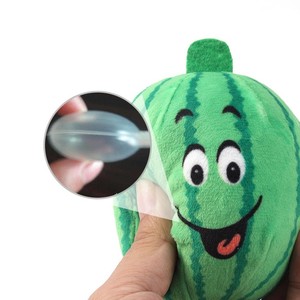 Jouet durable en peluche couineur en forme de pastèque pour chiens et chats, jouet interactif à mâcher de dessin animé pour mâcheurs agressifs - Product Image 5