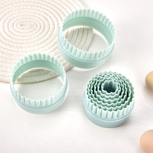 Juego de cortadores de galletas de silicona, 8 piezas, herramienta redonda para hornear, para hacer galletas, envoltorios de dumplings, fondant y pasteles - Product Image 5