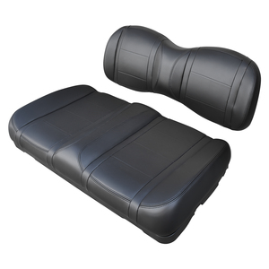 Siège avant pour voiturette de golf Yamaha Drive2 (noir) – Coussin et dossier en plastique - Product Image 1