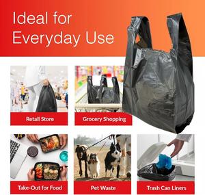 ถุงหัวหม่าเหิงชุน (300 ใบ) (สีดำ) (11.5" x 6.5" x 21") - ถุงพลาสติกสีดำ (แบบธรรมดา) - ร้านขายของชำ, ช้อปปิ้ง, ร้านอาหาร - Product Image 3