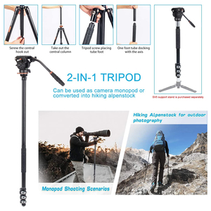 Cayer af2451h6 <span class=keywords><strong>Hot</strong></span> Bán nhiều chức năng nhôm chuyên nghiệp Video Camera <span class=keywords><strong>Tripod</strong></span> với chất lỏng Head Flip-Lock cho ghi âm - Product Image 5