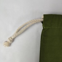 Sac de shopping en toile de coton vert avec logo imprimé personnalisé, sacs à cordon en promotion, sacs cadeaux à cordon pour le rangement de bijoux