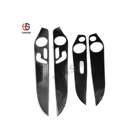 Autocollant de couverture de panneau de porte intérieur en Fiber de carbone véritable garnitures de protection accessoires automobiles pour Mercedes Benz W205 GLC W205 C200 C300
