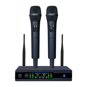 AIDI AK-835 Çift Kanallı UHF Profesyonel Kondenser El Tipi Kablosuz Mikrofon Sistemi Sahne Performansı Düğün Fabrikası için - Product Image 1