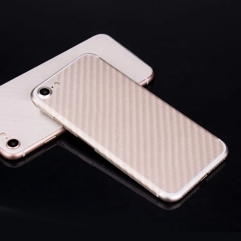 3D ผิวโปร่งใสปกหลังฟิล์มป้องกันหน้าจอคาร์บอนไฟเบอร์สำหรับ Iphone 8 X