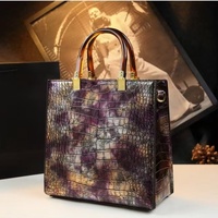 Bolsos Tote de Estilo Clásico, Bolsos de Mano de Lujo con Patrón de Cocodrilo para Mujer, Bolsos Bandolera de Cuero PU Personalizados, Productos al por Mayor