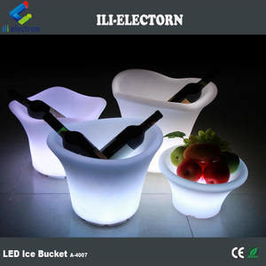 酒吧用遥控变色塑料花口发光二极管冰桶 - Product Image 3