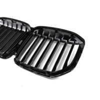 Calandre avant de voiture personnalisée en ABS, motif carbone, ligne simple, 20+ modèles, pour BMW X7 G07