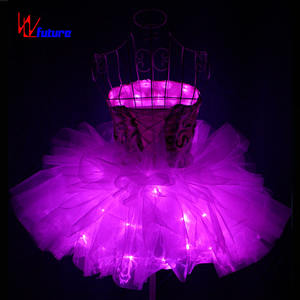 Vente en gros DMX 512 Contrôlé Robes LED en soie pour femmes pour les spectacles de danse Proms - Product Image 4