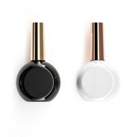 Flacon de vernis à ongles plat personnalisé en gros, flacon de vernis à ongles vide en verre fantaisie de 12 ml