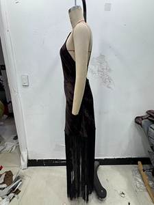 TAOP&ZA Abito Invernale 2025 Nuovo da Donna <span class=keywords><strong>Senza</strong></span> <span class=keywords><strong>Maniche</strong></span> Aderente Sexy con Schiena Scoperta e Nappe 9681871 - Product Image 5