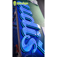 Lettres en relief LED Infinity Abyss personnalisées, certifiées CE, en acrylique lisse, 3D, pour la publicité extérieure, décoration, signalisation, voiture, multicolores