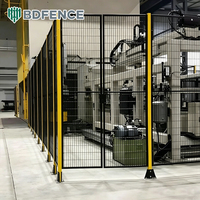 Clôture de protection automatisée en acier à faible teneur en carbone pour robots de distribution, avec assemblage rapide et zones de sécurité personnalisées