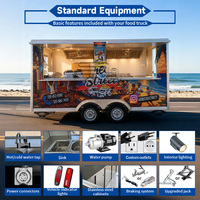 Chariot de restauration extérieur sur roues, remorque alimentaire rétro personnalisée pour hot-dogs, camion de restauration avec rôtissoire à poulet et gril de cuisson, à vendre à prix abordable