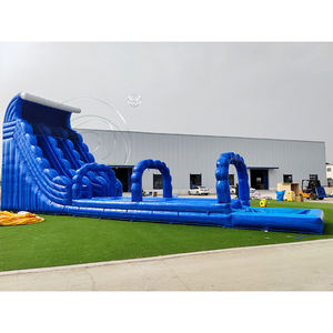 Grand toboggan aquatique gonflable commercial, monstre aquatique géant à deux voies <span class=keywords><strong>avec</strong></span> <span class=keywords><strong>piscine</strong></span>, à louer - Product Image 2