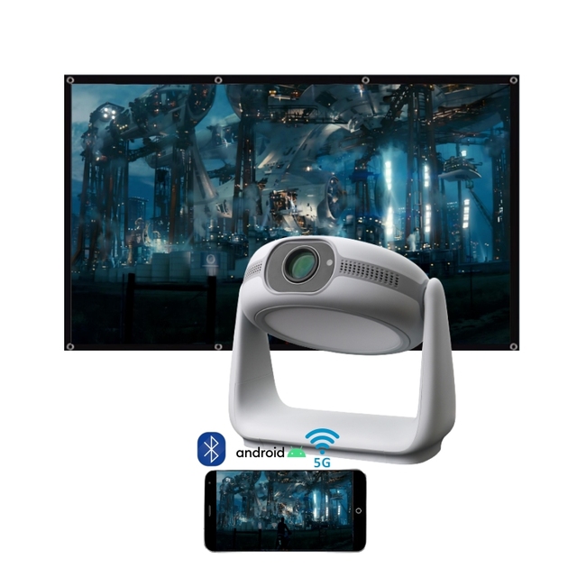 Auto Focus Android Compatible with Mobile Phone Projector 4k Android Smart BT Wi-fi Outdoor Projector with Battery