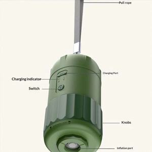 Pompe <span class=keywords><strong>à</strong></span> air portable 12 PSI, gonfleur électrique rechargeable avec arrêt automatique <span class=keywords><strong>pour</strong></span> <span class=keywords><strong>tente</strong></span> de camping, matelas - Product Image 2