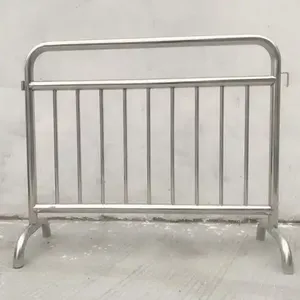 Barrière de contrôle des foules en acier temporaire avec revêtement en poudre blanche, clôture de sécurité pour événements - Product Image 6
