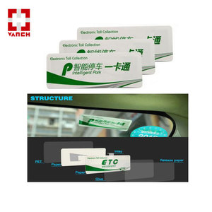 Etiquetas frágiles antimanipulación RFID UHF 110*40mm, pegatina <span class=keywords><strong>para</strong></span> parabrisas <span class=keywords><strong>para</strong></span> sistema de seguimiento de vehículos - Product Image 3